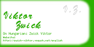 viktor zwick business card